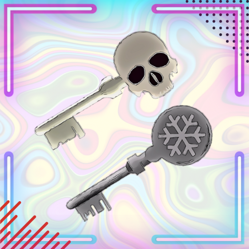 Snowflake & Skeleton Collectible Keys Set